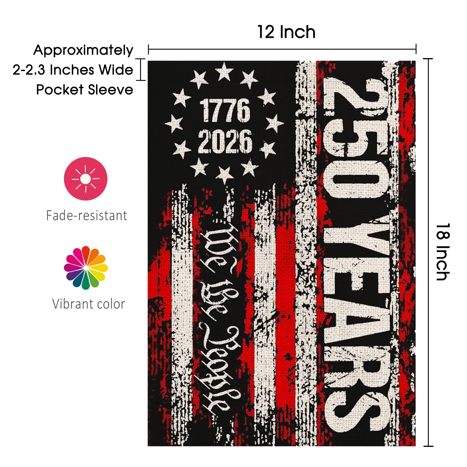 AIBOLYNE patriotic decor banner suitable for Independence Day