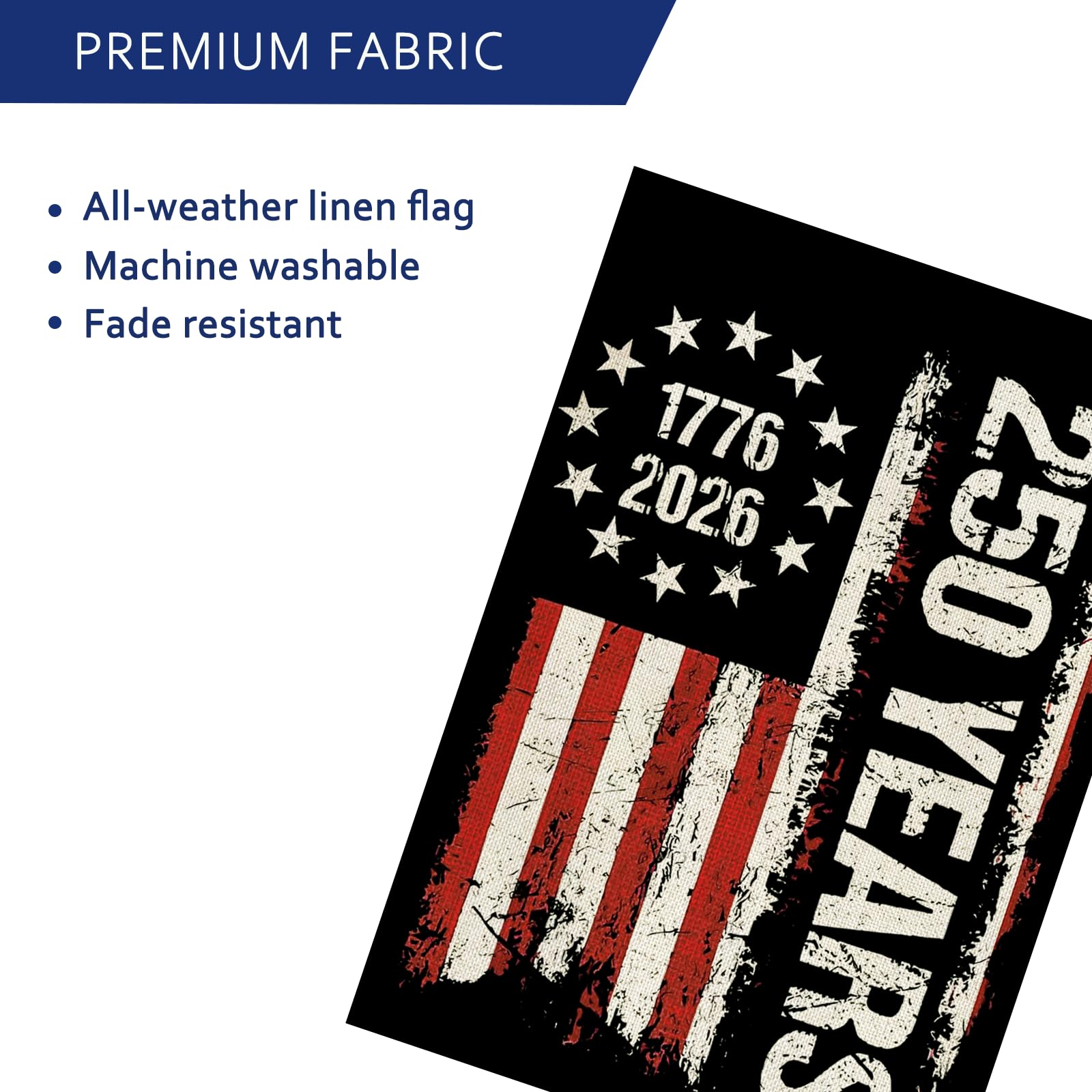 AIBOLYNE patriotic garden flag suited for year round celebrations.
