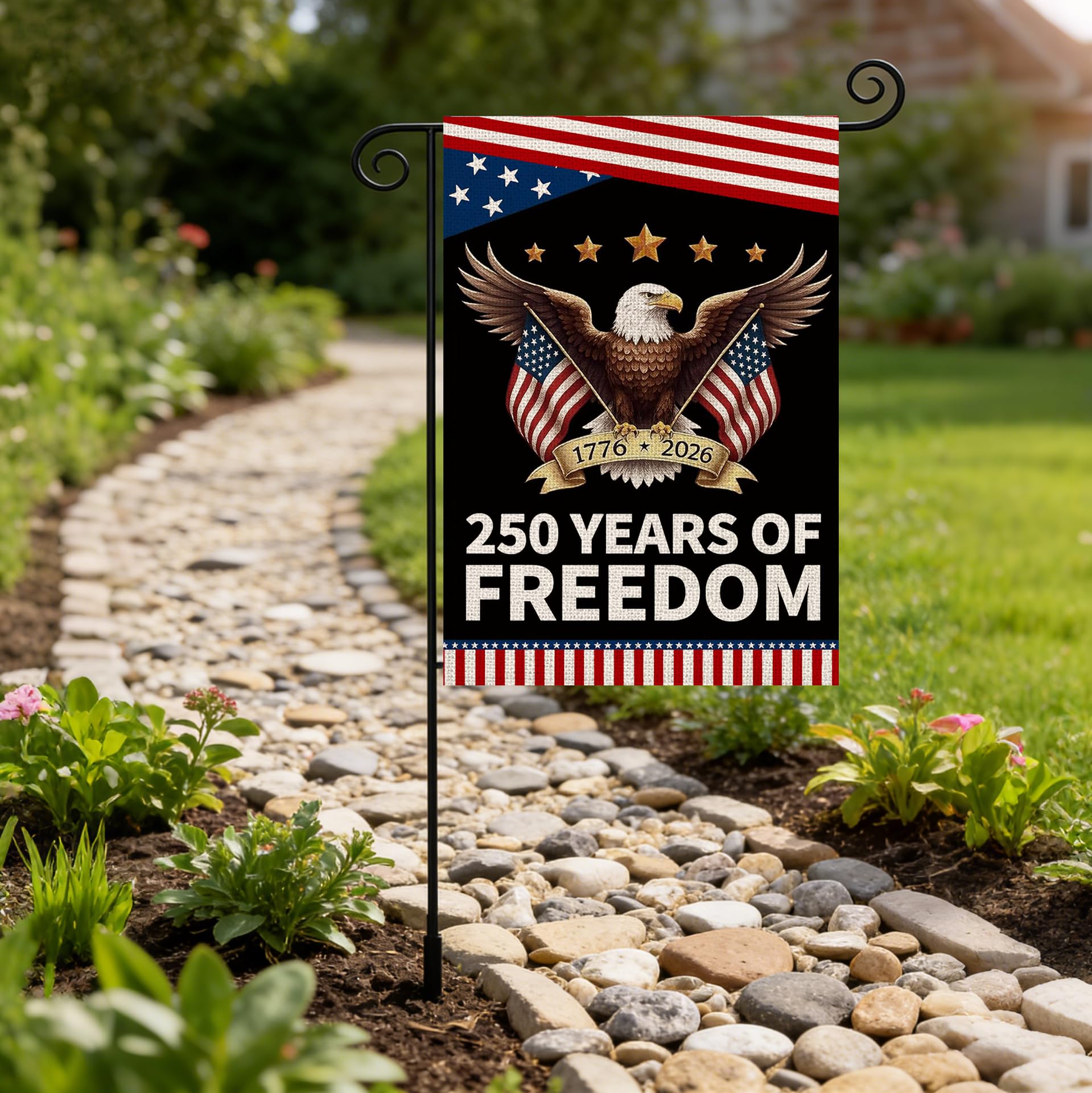 AIBOLYNE flag on durable burlap designed for outdoor use and longevity.