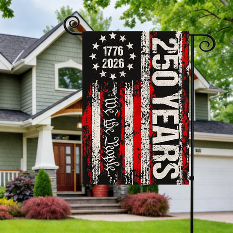 AIBOLYNE We the People text on flag, patriotic motif for yard decor