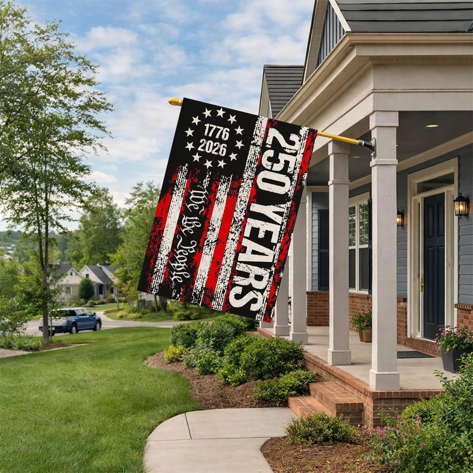 AIBOLYNE Garden flag in yard adds year round patriotism