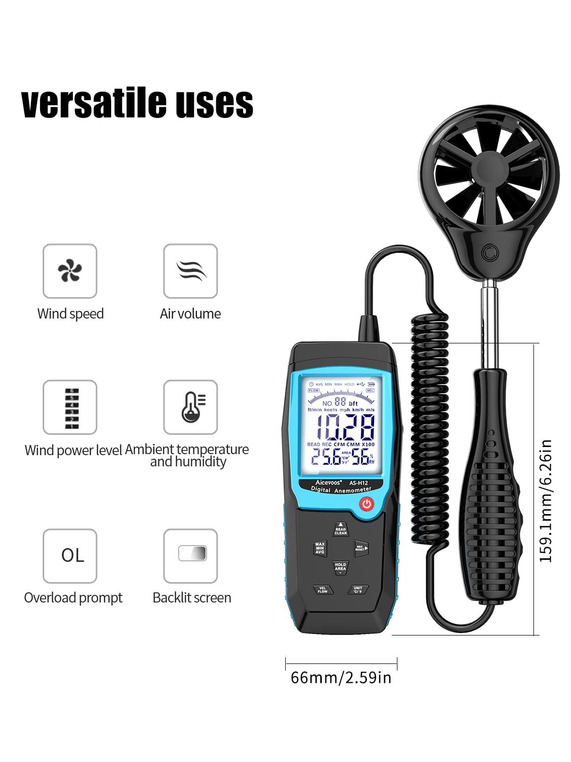 Aicevoos H12 handheld design for portable use during activities