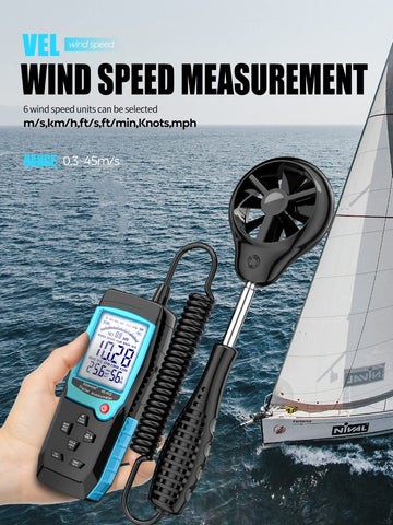 Aicevoos H12 shows wind speed in multiple units for versatility