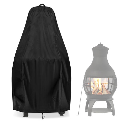 Aidetech Chiminea Cover fits Bali Outdoors chiminea, 25D x 50H, protecting against weather.