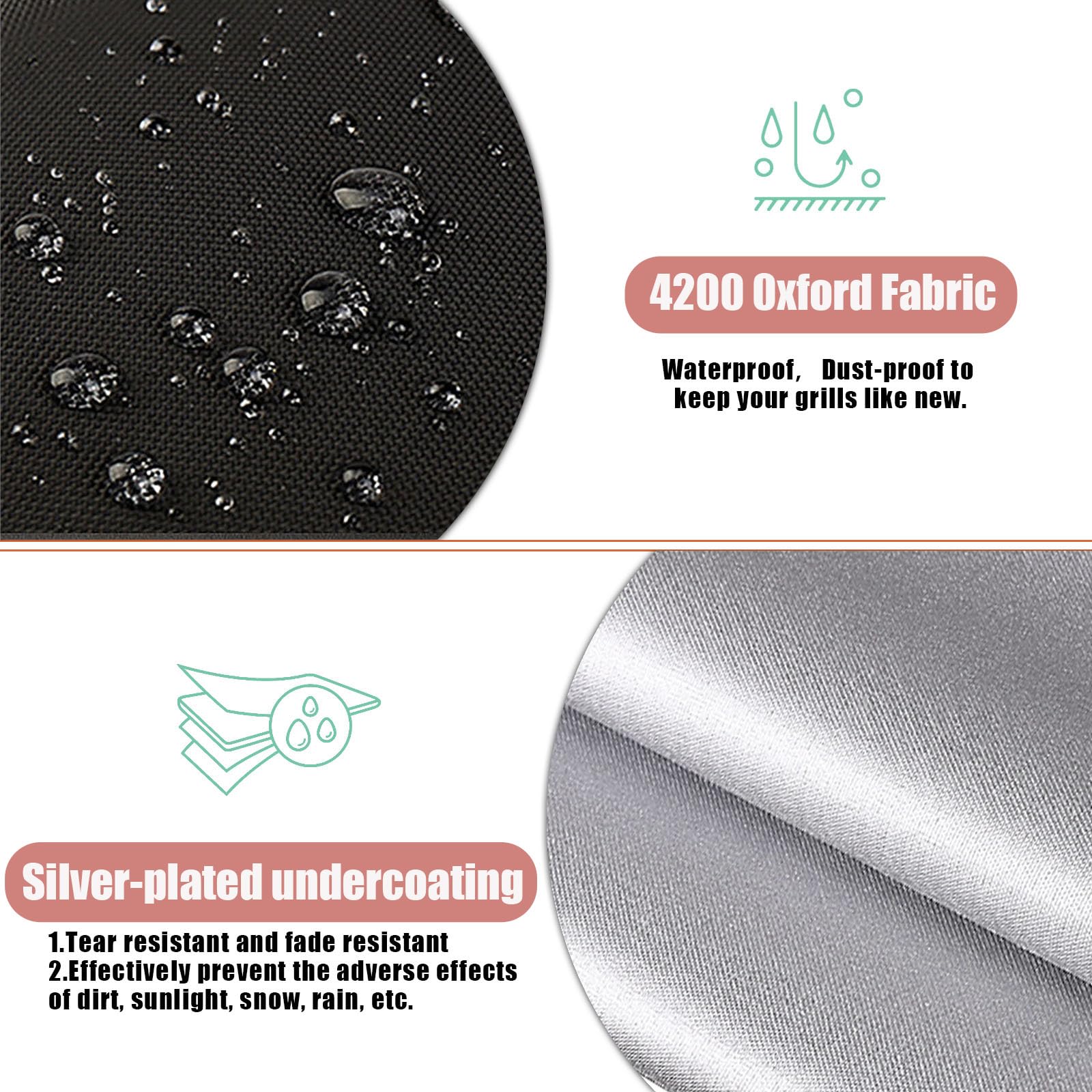 Aidetech durable top-handle design aids easy placement and removal of the cover.
