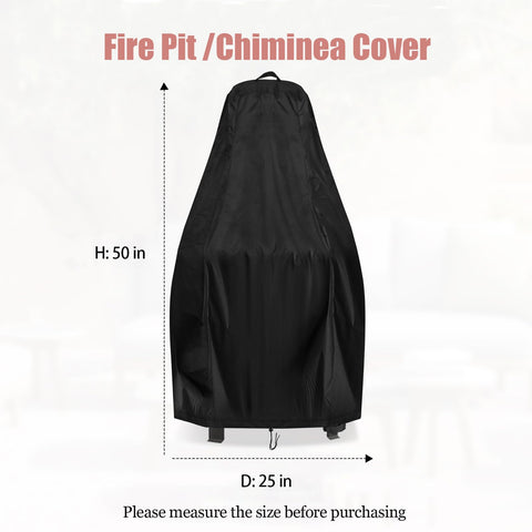 Aidetech waterproof oxford fabric shields Bali Outdoors chiminea from rain and sun.