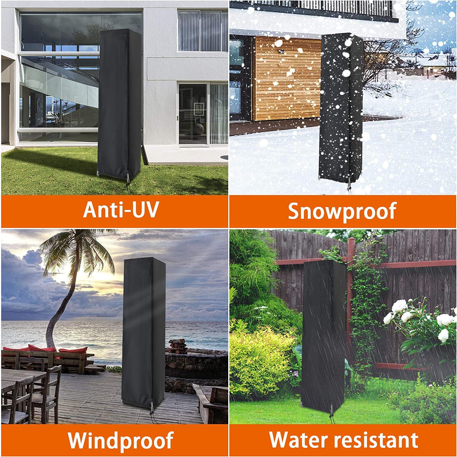Aidetech black exterior blends with outdoor spaces while protecting equipment.