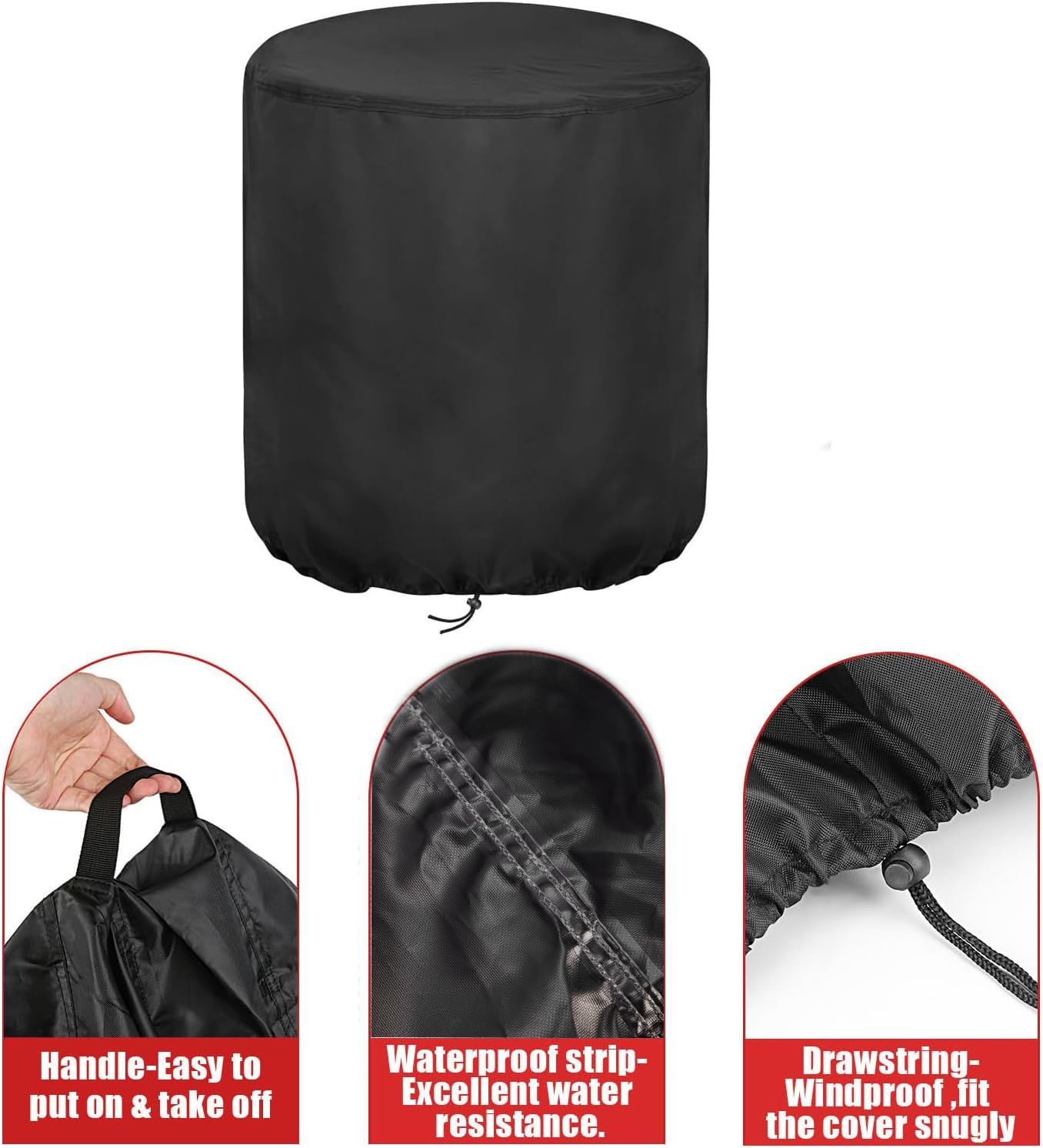 Aidetech 500D Oxford fabric cover resists rain and dirt for long-lasting use