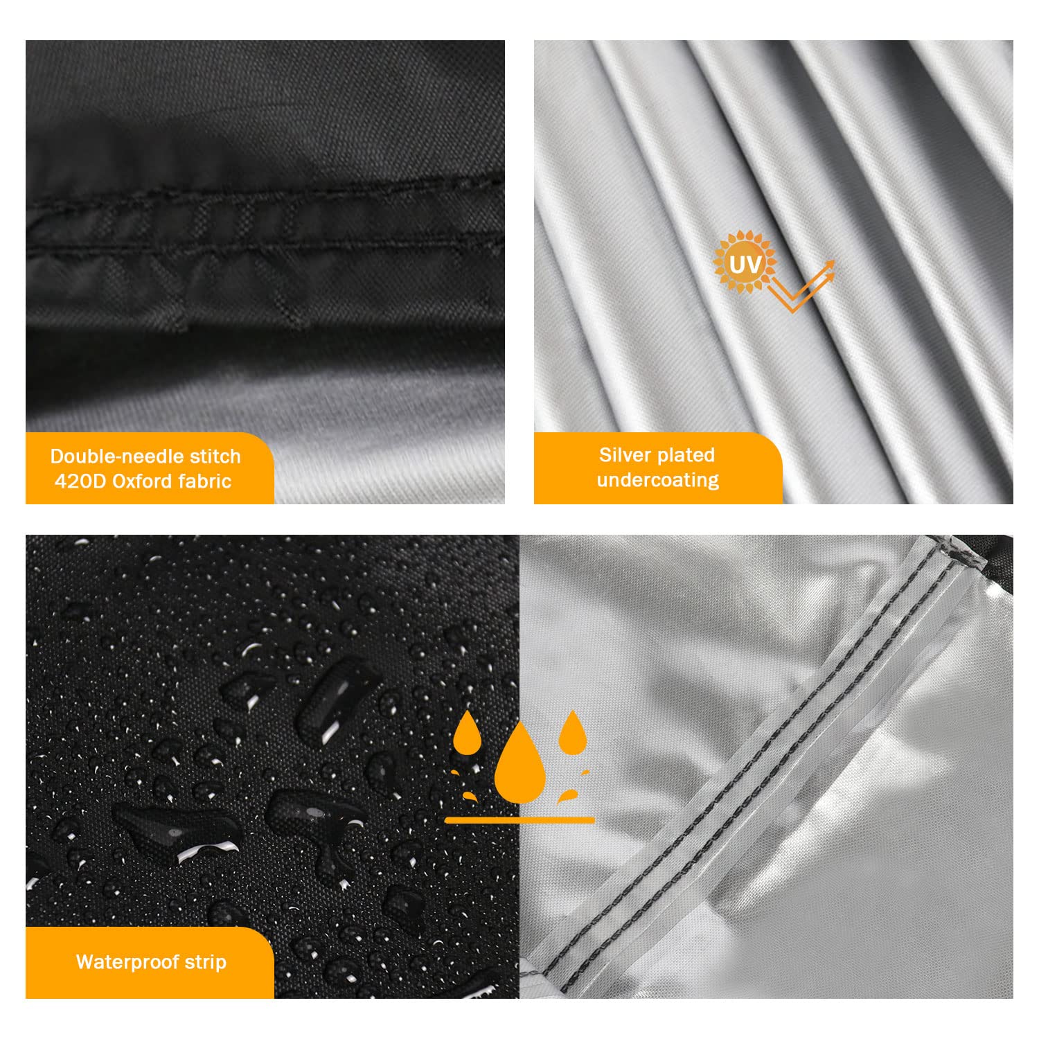 Aidetech cover features reinforced stitching for durable outdoor use