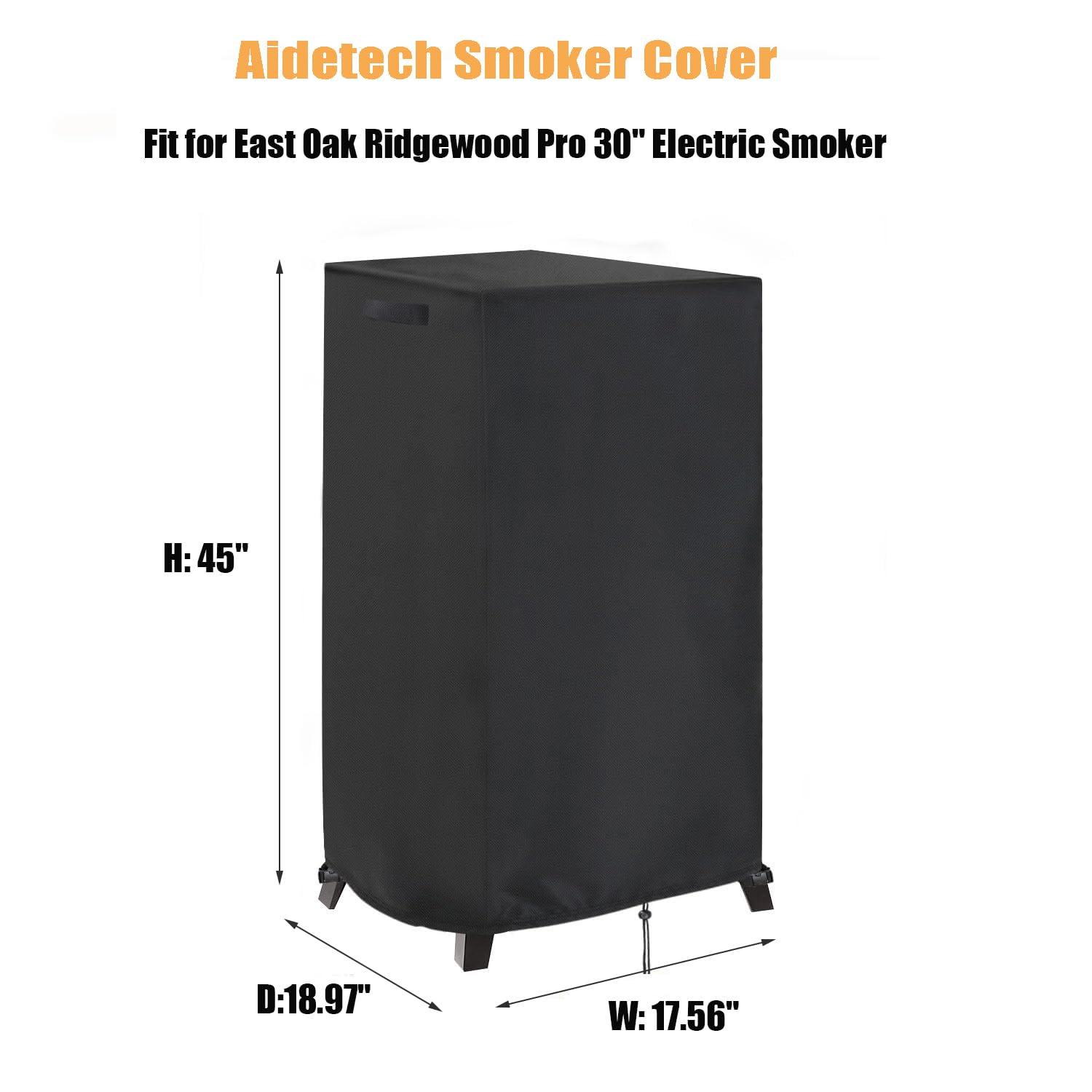 Aidetech smoker cover waterproof fabric shields against rain and sun