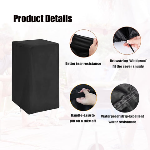 Aidetech smoker cover windproof bottom drawstring prevents displacement