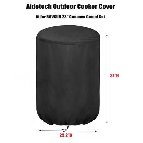 Aidetech turkey fryer cover keeps your pot dry and dust-free outdoors