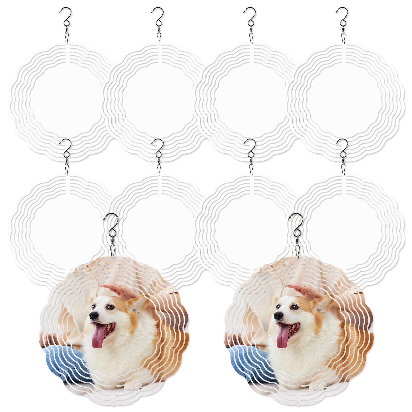 AiDiYGECO 10-inch wind spinner blank round for outdoor sublimation.