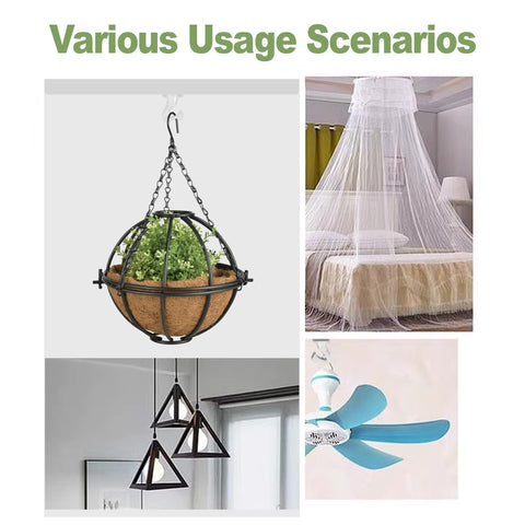 Aidoclip ceiling hook lights 6-pack suspends pendant or string lights securely.