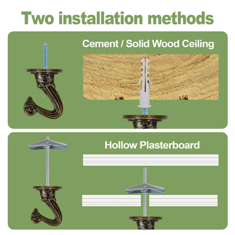 Aidoclip ceiling swag hook set solid-metal construction for durability.