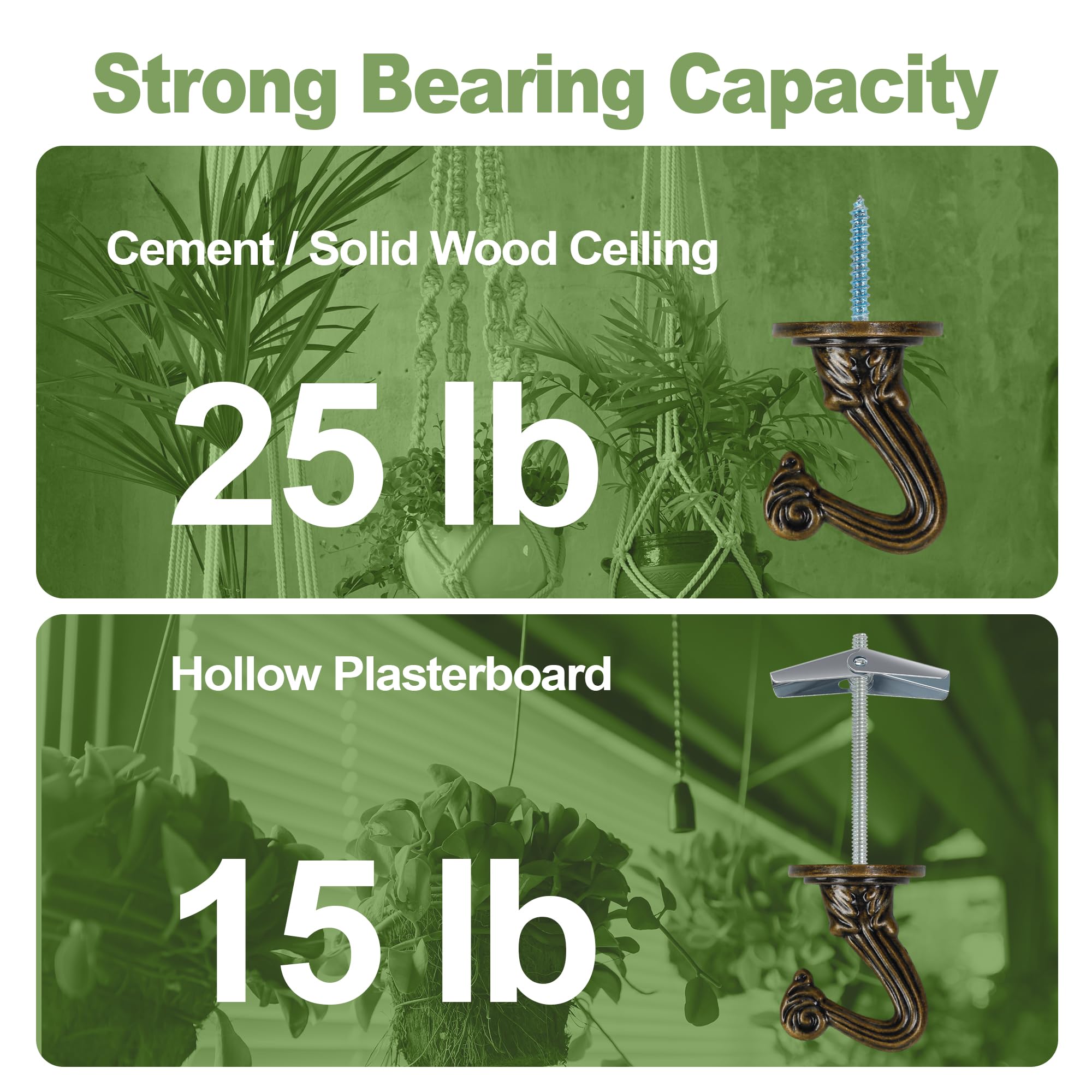 Aidoclip ceiling swag hook set wall-mount option enables lightweight curtain hanging.