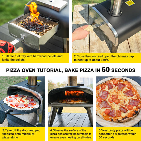 Aidpiza smoky-flavor wood pellets deliver authentic wood-fired aroma.