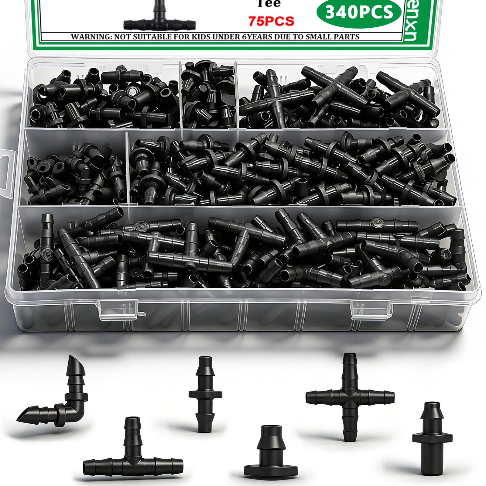 Aienxn drip irrigation kit box with durable fittings for easy garden setup