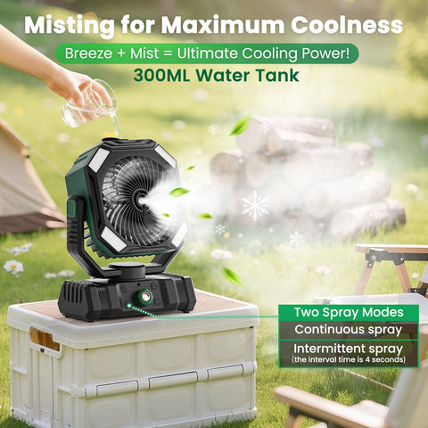 AIEPOCH camping fan with remote-control for easy operation from distance