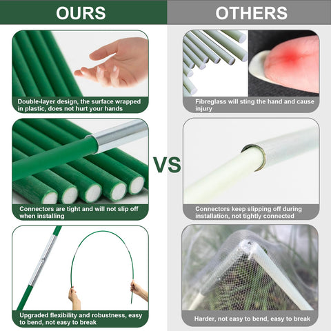 Aierden fiberglass-coated hoops demonstrate durability and comfort.