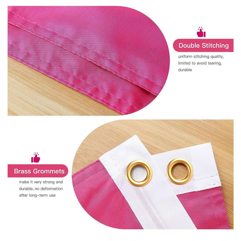 Aieted Malachi Barton dorm flag with brass grommets for easy hanging.