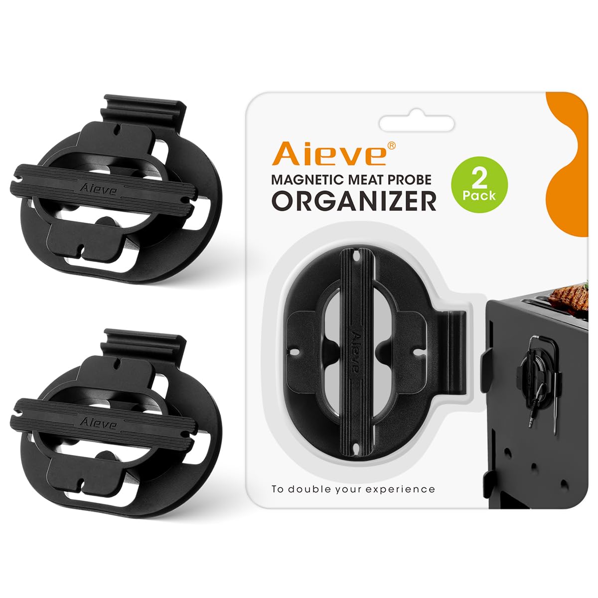 AIEVE 2-pack meat probe cord holder neatly stores wires
