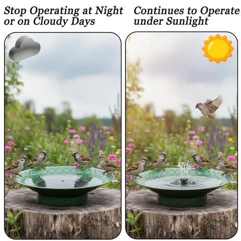 Aifeorzo 12-3-inch diameter bird bath suitable for small spaces