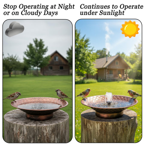 Aifeorzo bird bath durable metal construction withstands weather