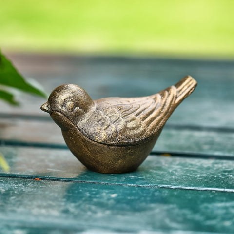 Aifeorzo cast iron bird statue with secret key compartment