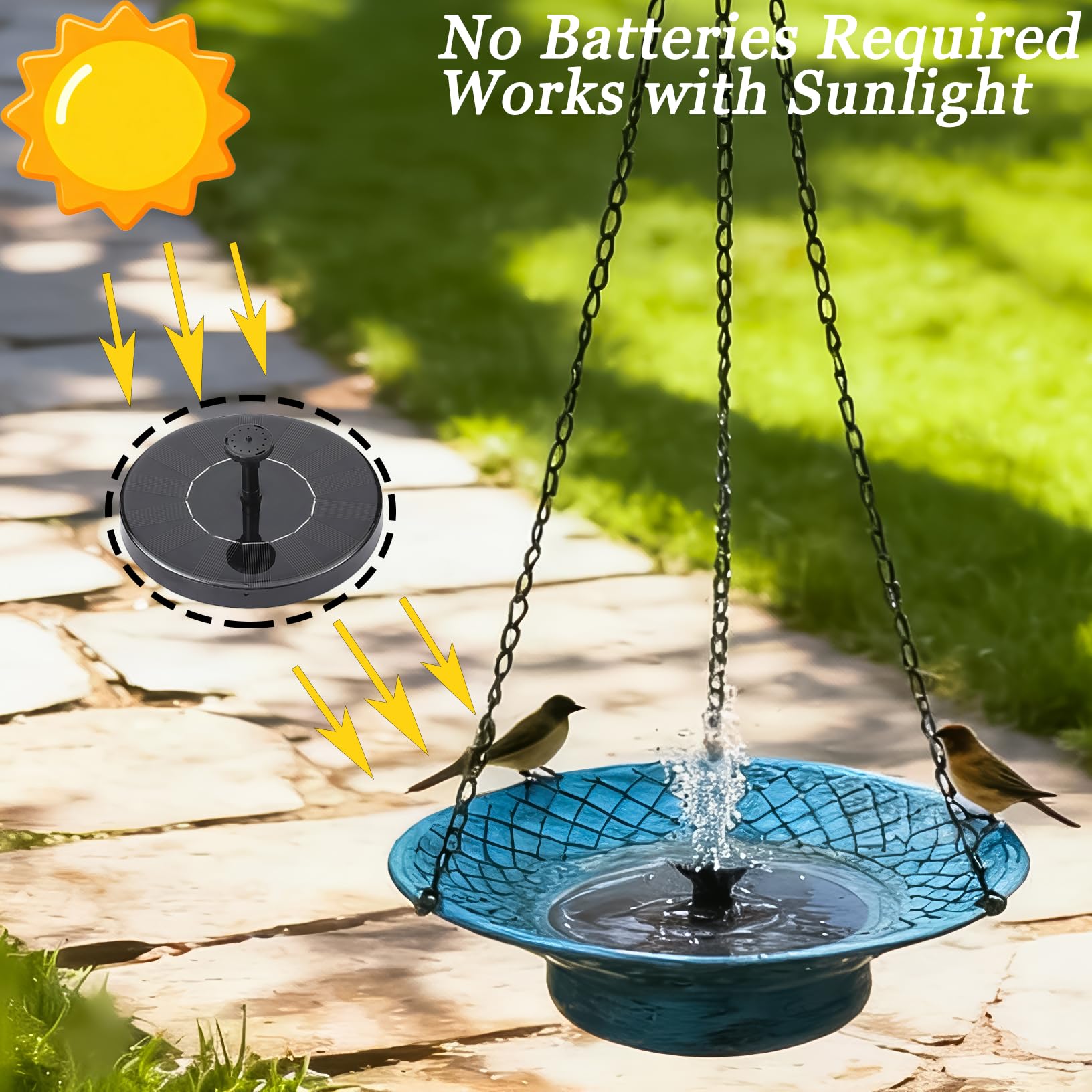 Aifeorzo metal bird bath with rust resistant finish for outdoors