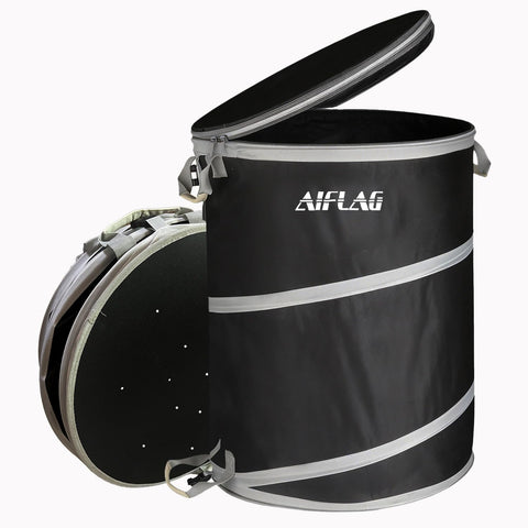 AIFLAG collapsible trash can with hard bottom provides stable support for heavy yard waste.