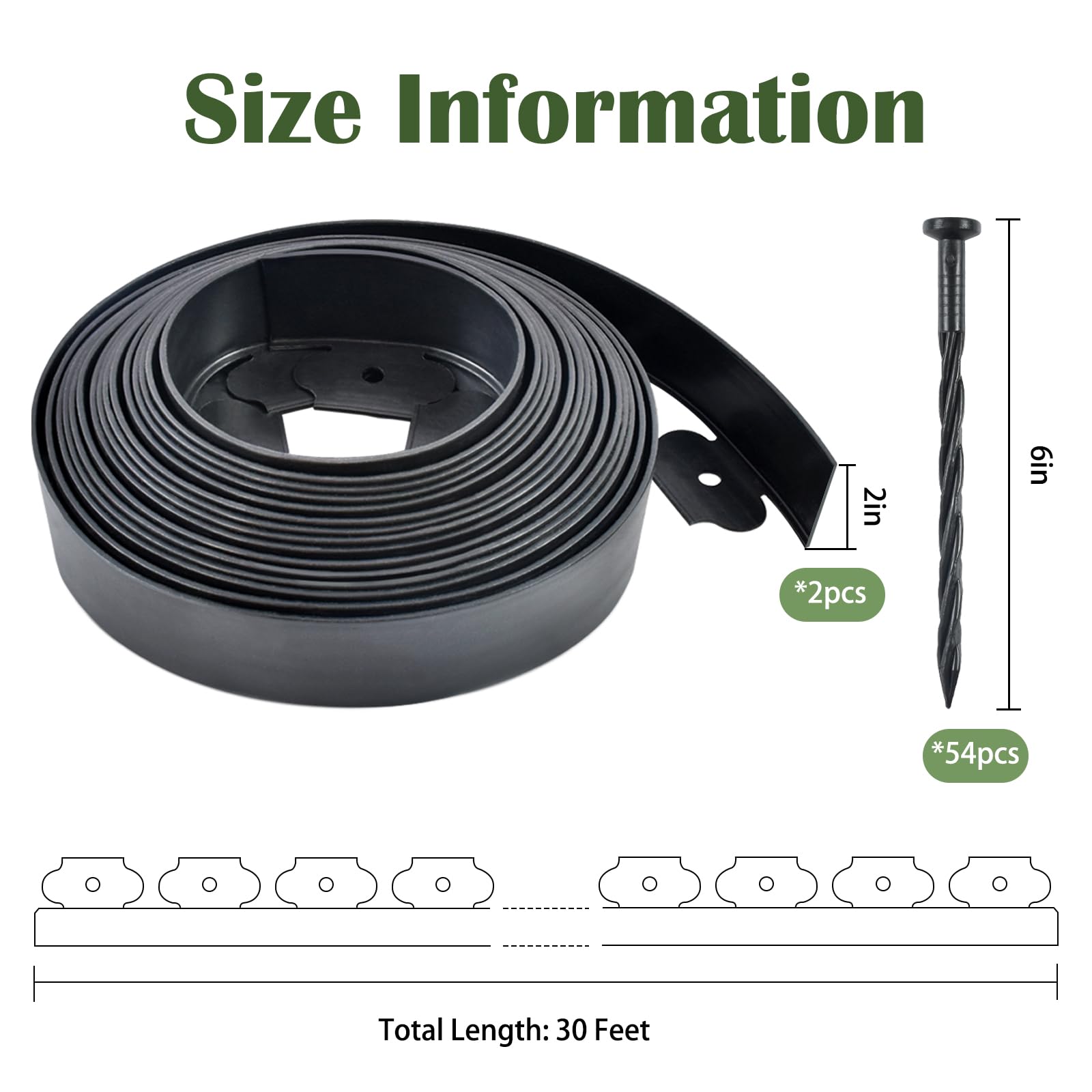 Aifong edging nails secure the border along lawn edges (54 pieces)