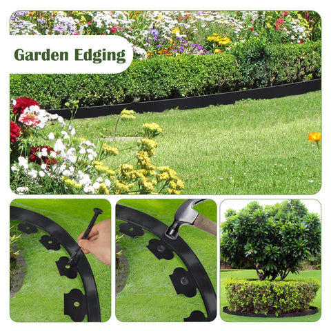 Aifong garden border kit marks path edges and bed boundaries