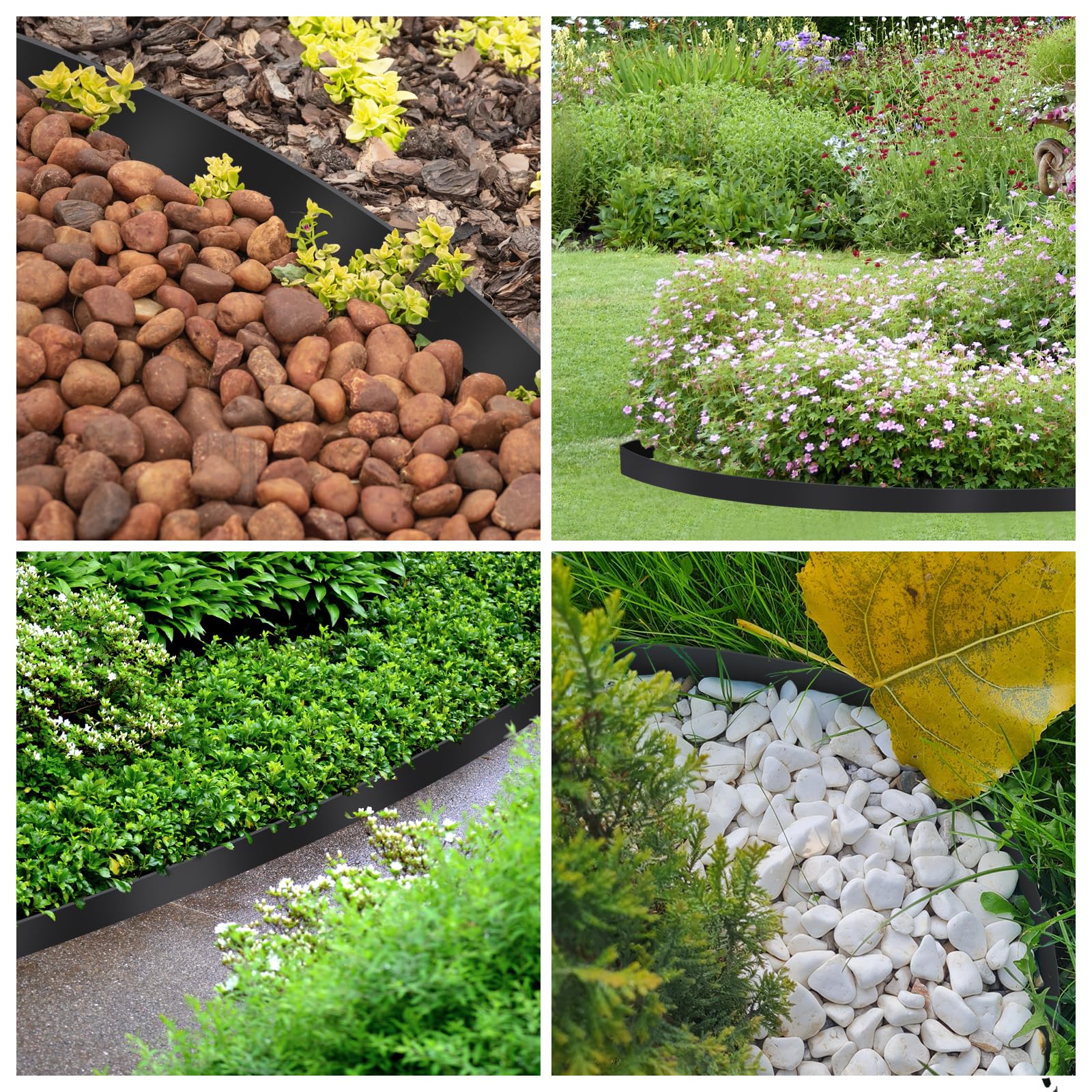Aifong landscape border shows 2-inch height to frame flower beds