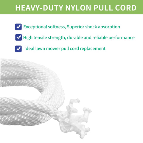 A.I.FORCE pull rope works with Stihl, Echo, Ryobi, Toro, and more.