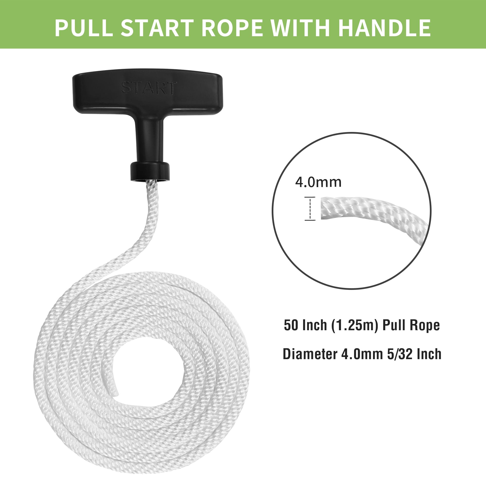 A.I.FORCE nylon pull rope close-up reveals 4.0mm diameter and strong performance.