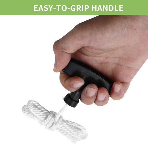 A.I.FORCE soft-grip handle paired with rope improves comfort and control.