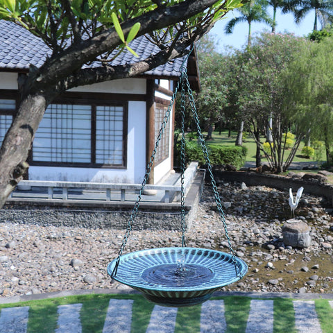 AIHAOKAN durable bird bath basin with sturdy hanging chain