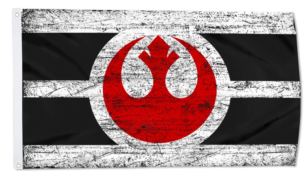 Aihccy Rebel Alliance flag close-up fabric texture showing durable polyester for outdoor use.