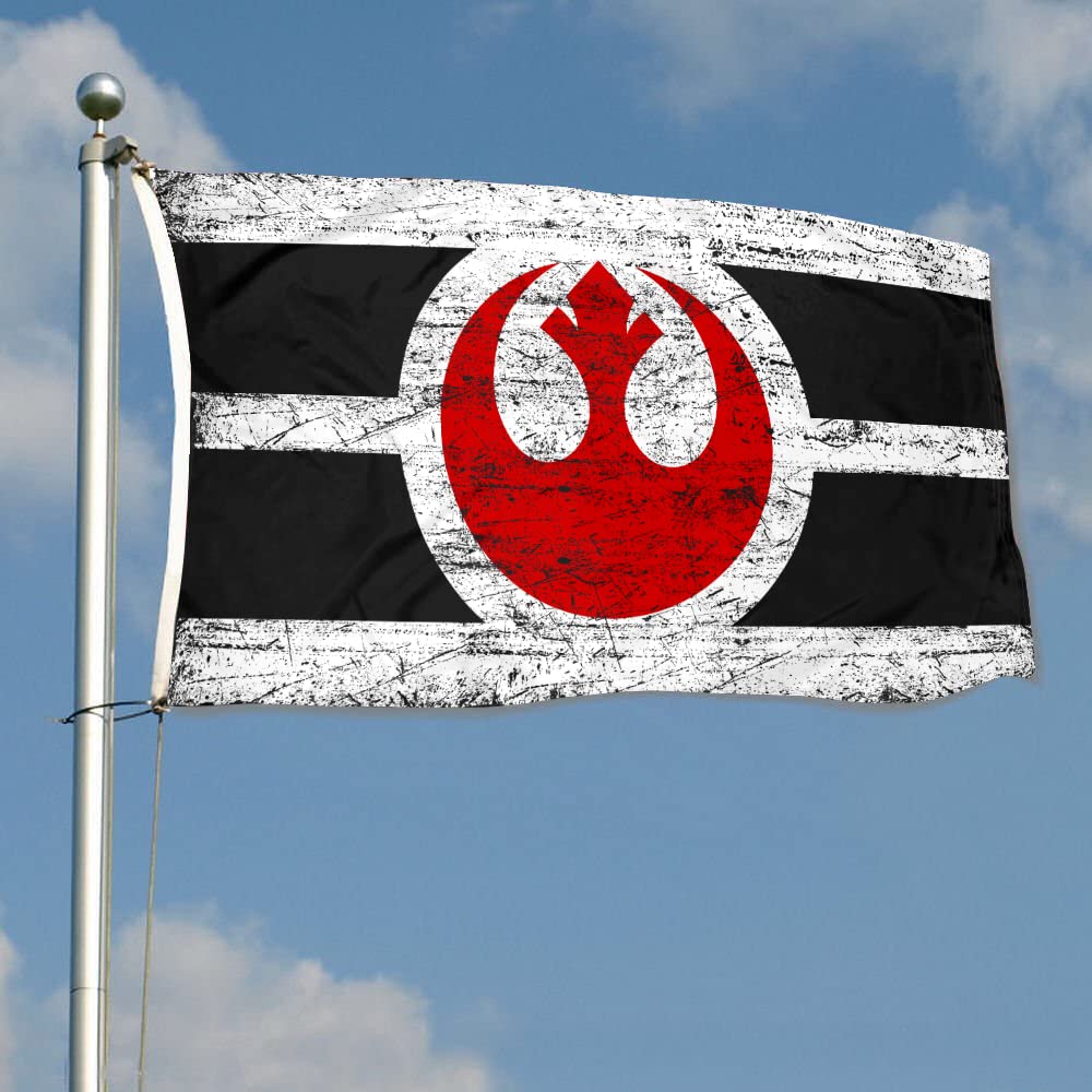 Aihccy Rebel Alliance flag double-sided print visible from both sides.