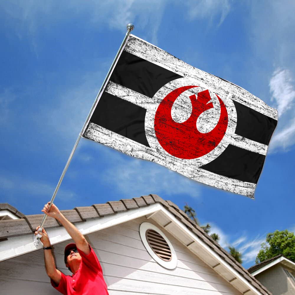Aihccy Rebel Alliance flag with grommets for quick, secure mounting.