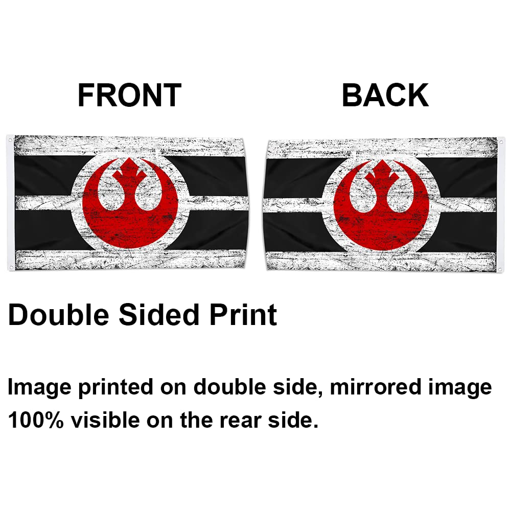 Aihccy Rebel Alliance flag outdoors showing reinforced stitching for longevity.