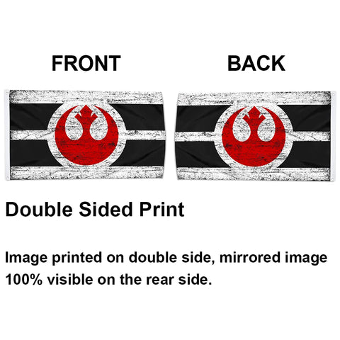 Aihccy Rebel Alliance flag outdoors showing reinforced stitching for longevity.