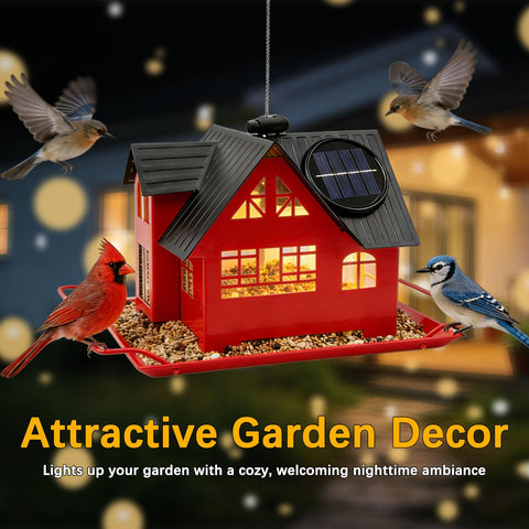 AIKS solar-powered glow lights gardens at dusk inviting birds safely.