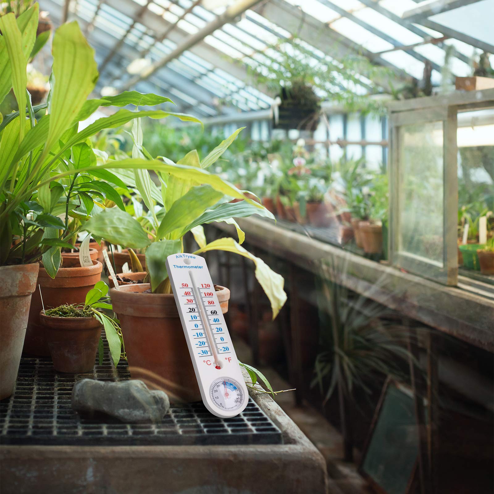 AikTryee back-stand design allows table placement or wall mounting for flexible setup.