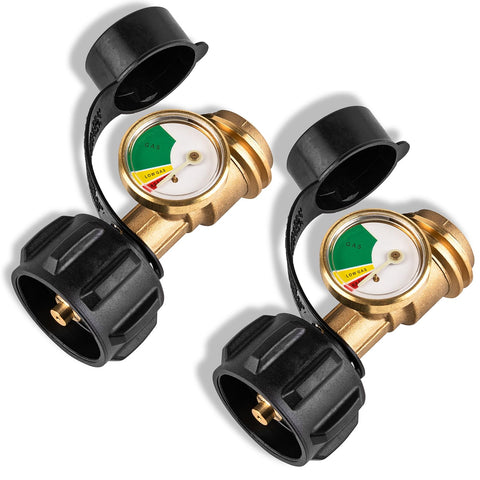 Aikyciu propane gauge 2-pack shows levels at a glance for camping and grilling.
