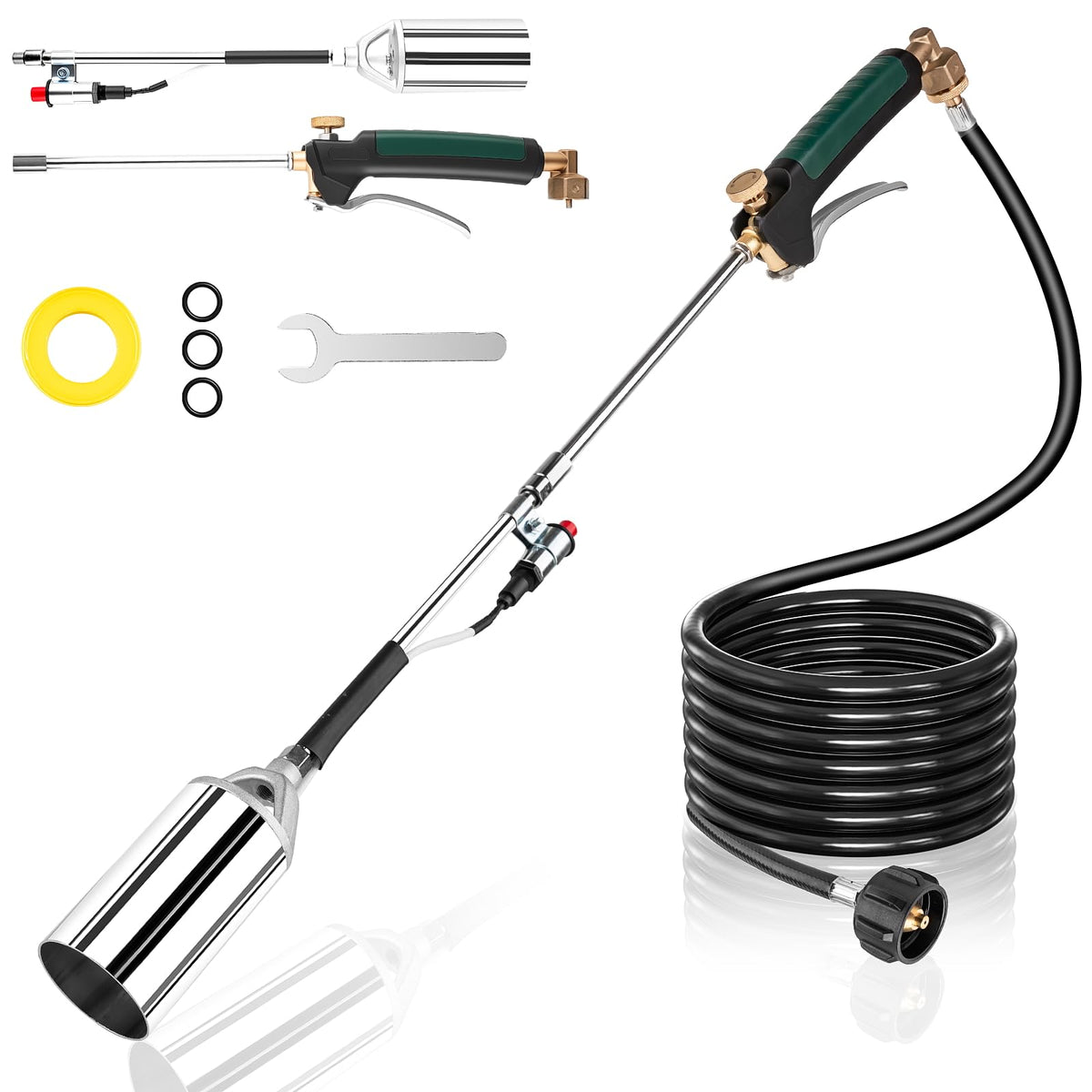 Aikyciu propane torch weed burner for efficient weed control and ice melt.