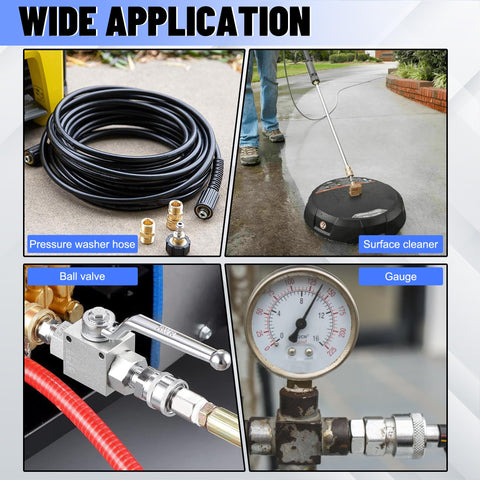 Ailbiuko easy-connect fittings for leaking-free high-pressure washing.