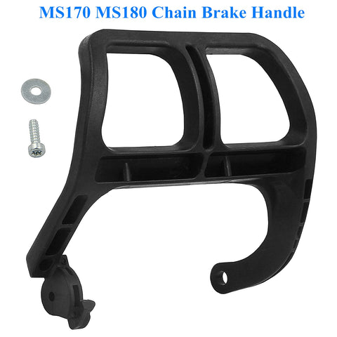 AILEETE brake handle on Stihl MS170/MS180, durable construction for long-term use.