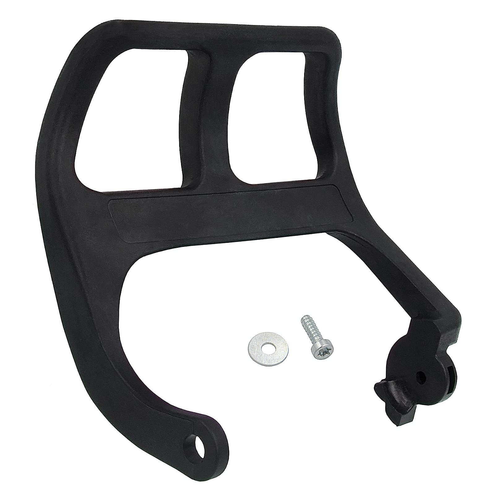 AILEETE chain brake handle closeup, Stihl 017/018 fit, for precise control during cuts.